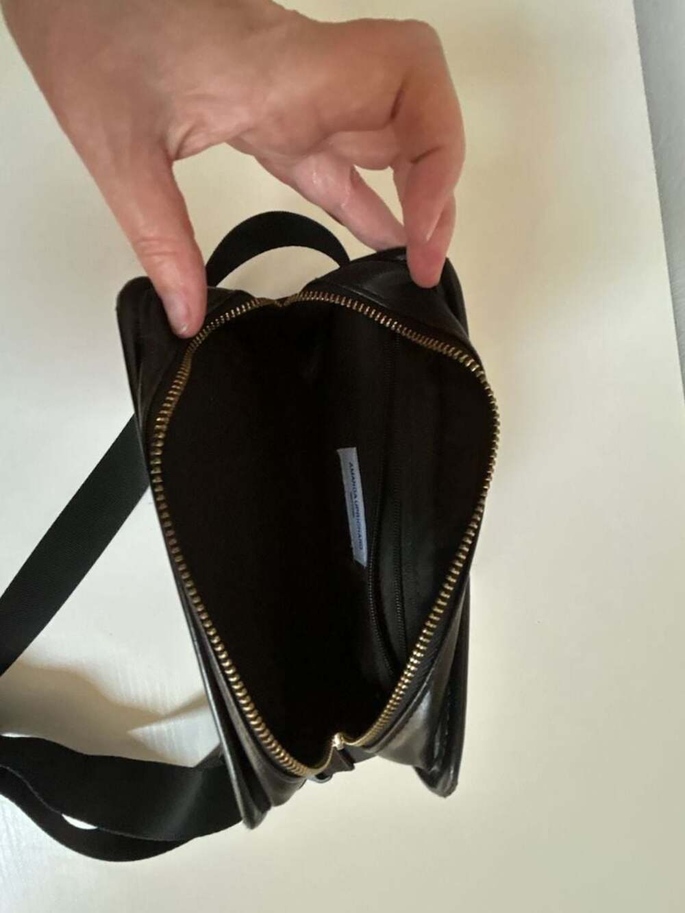 Amanda Uprichard Black Quilted Faux Leather Belt Bag - Picture 6 of 9